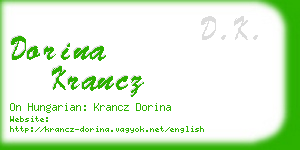 dorina krancz business card
